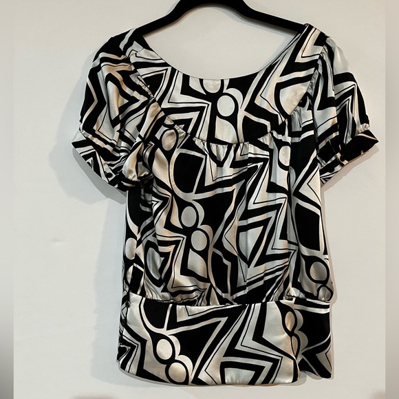 INC International Concepts Silk Blouse Abstract Print Women's 8 - Picture 2 of 5